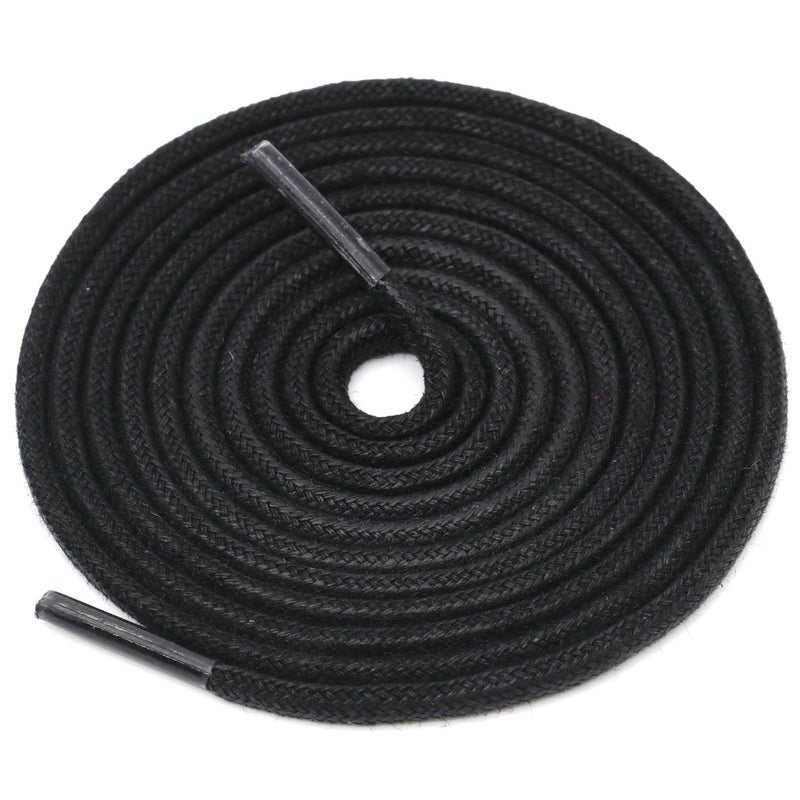 DELELE 2 Pair 39 inch Black Round Waxed Oxford Shoe Laces for Dress Shoes and Boots - Image 1